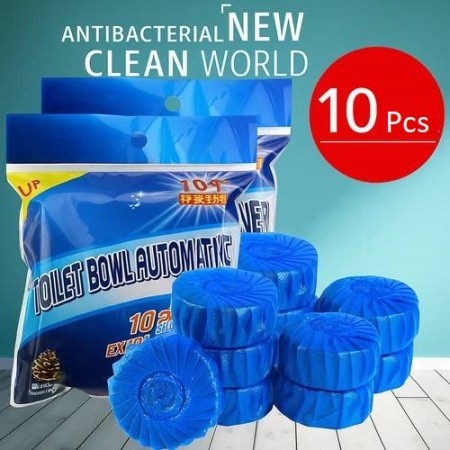 150 ১ প্যকেট( ১০ পিস) Automatic Toilet Bowl Cleaner Tablets - Image 1
